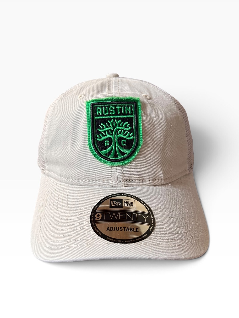 Austin FC New Era 9TWENTY Tan and Green Adjustable Hat NWT
